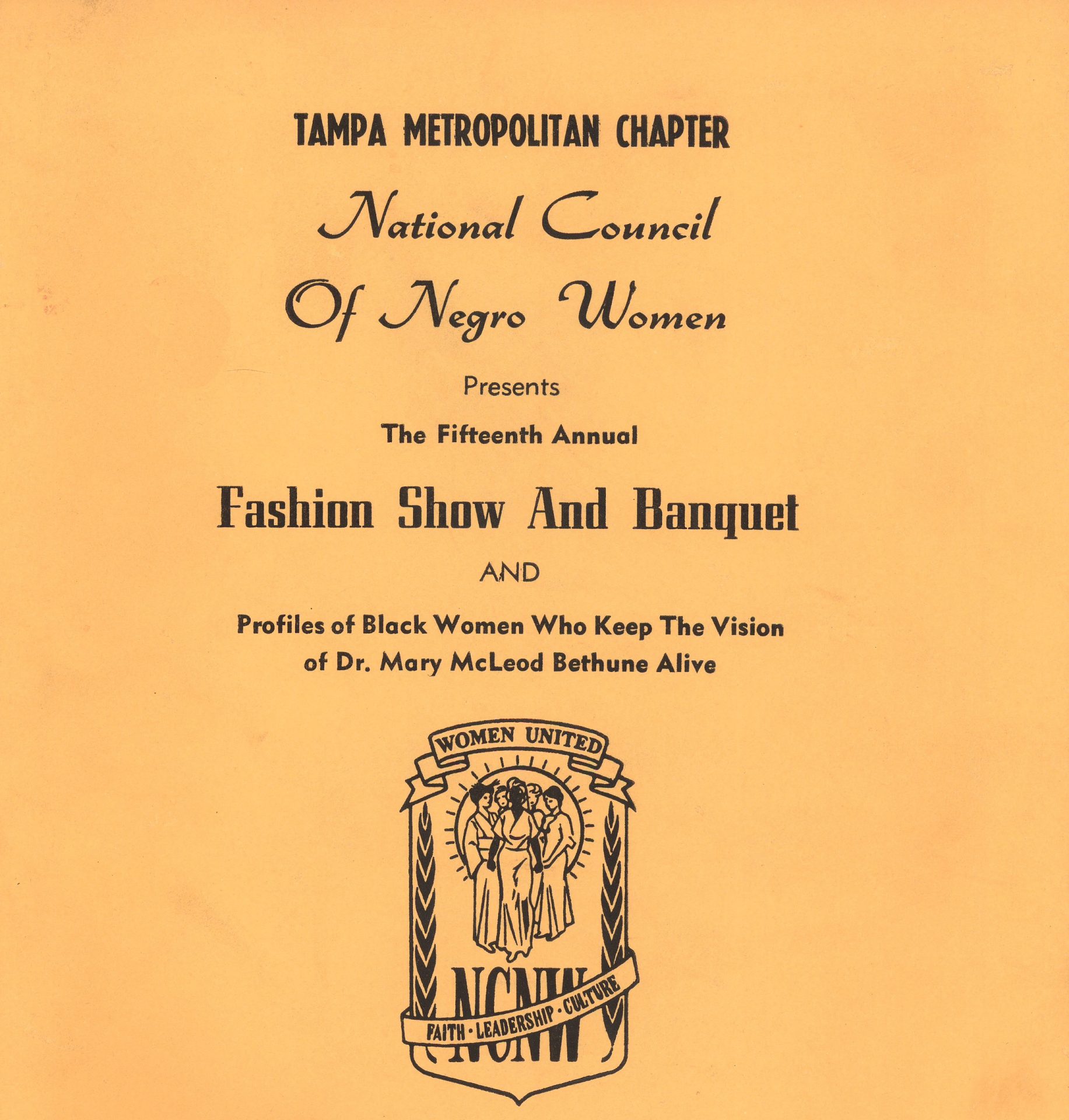 Banquet brochure from the DuPree Press Collection